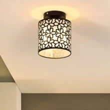 Minimalist Creative Entrance Hallway Porch Light, Nordic Style Luxury Crystal Small Ceiling Light Fixture, Excluding Bulbs