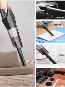 Accessoires de nettoyage ménagers, aspirateur sans fil puissant à haute aspiration avec tête de brosse flexible et design portable, robot de nettoyage, convient pour tapis de voiture, maison, bureau, sols durs, poils d'animaux de compagnie, etc.