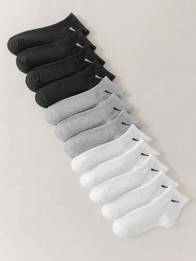 6/12 双女士短袜，黑色、白色、灰色，休闲装，多色，舒适，透气，适合日常穿着、户外、派对、Y2K、哥特、返校，配套紧身裤，柔软舒适，返校