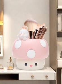 1 Estante de almacenamiento de cosméticos con diseño de seta, elegante estante de almacenamiento de cosméticos y accesorios