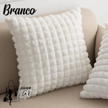 Kit Of 6 Decorative Soft Plush Velvety Cushion Covers With Zipper 44x44cm - WHITE - View 7