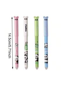 4 Stücke/Set Kawaii Schwein Bär Katze Maus löschbare Gelschreiber Schulmaterial Bürogeschenke 0,35mm blau schwarze Tinte Schulanfang