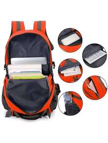 20L Large Bag Waterproof Backpack Camping Hiking Walking Outdoor Travel Rucksack - Orange - View 8