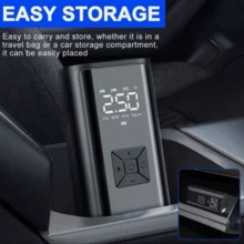 Portable Wireless Car Tire Inflator Pump, Smart Digital Display Air Compressor, Multi-Function Tire Inflation Pump With Pressure Gauge, Rechargeable Cordless Car Tire Inflator - Multicolor - View 9