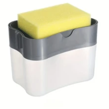 Detergent Holder With Dispenser + Sponge Included 600ml - 黑色 - 查看 5