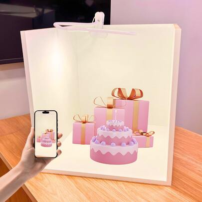 Box Fotográfico Estúdio Com Luz Led Photo Studio Usb MDF