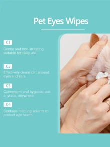 EelJoy Pet Ear And Eye Cleaning Wet Wipes Gently Clean Pet Tear Stains. Wet Wipes For The Eyes And Ears Of Cats And Dogs Can Not Only Clean Tear Stains But Also Clean The Ears And Other Parts. Keep The Area Around Your Pet's Eyes Clean To Make Your Pet Look More Energetic. Effective, You Can Use Your Pet With More Peace Of Mind
