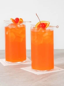 Hitzebeständige Glas-Cocktailbecher in Zylinderform, Long Island Eistee Glas, minimalistische Design Bar Glaswaren