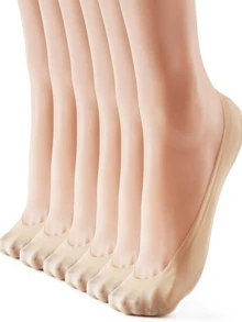 6 أزواج من الجوارب النايلون الرقيقة السوداء غير المرئية للنساء ، جوارب بطانة ، مانعة للانزلاق ، مناسبة للأعمال والاستخدام اليومي والأنشطة المختلفة مثل الأحذية المسطحة والكعب العالي واللوفرز والأحذية الرياضية ، مثالية للعمل والتسوق والمشي والحفلات والاستخدام اليومي (عيد الأم 6/3/1)