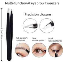 3-In-1 Eyebrow Scissors Kit,For Personal Facial Hair Removal,Multifunctional Ms. Exfoliating Beauty Tool,Including;Eyebrow Comb Scissors, Hair Removal Tweezers,Eyebrow Razor(Black),Makeup,Cheap,Room Decor,Vanity,Travel,Bedroom,Makeup Accessories,Tweezers