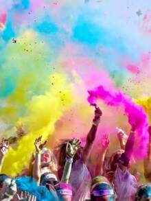 1 个喷雾瓶彩色跑步粉/彩色玉米淀粉/彩虹粉，用于马拉松、彩虹跑、户外运动会、比赛开幕式等活动，增添动感色彩和欢乐气氛（半透明塑料挤压瓶） - 彩色 - 查看 6