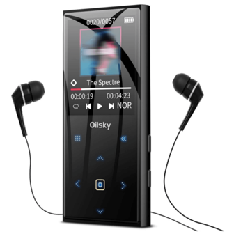 64GB MP3-speler, Bluetooth 5.0, draagbare digitale muziekspeler zonder verlies met FM-radio, ingebouwde luidsprekers, aanraakknop, spraakrecorder, lichtgewicht voor sport, tot 128GB