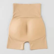 Kit 2 Calcinha Short Modelador Aumenta Bumbum Com Enchimento Cinta Bundex Modeladora Levanta Glúteo Corte a Laser Sem Costura Bunda Perfeita Efeito Natural Bojo - Multicolorido - Visão 6