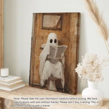 1 件马桶上的鬼魂印刷品 | 有趣的万圣节浴室装饰 | 复古万圣节墙壁艺术 | 可爱的鬼魂海报 | 万圣节装饰 | 万圣节海报 | 带框或不带框，房间装饰，家居装饰，大学宿舍公寓装饰，酒店、家庭、客厅、卧室、浴室和办公室墙壁装饰的礼物 - 彩色 - 查看 11