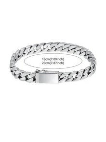 男孩复古经典迈阿密手链 - 复古风格铜扣设计，耐用抛光金属配件，适合日常和派对佩戴，多功能全年装饰