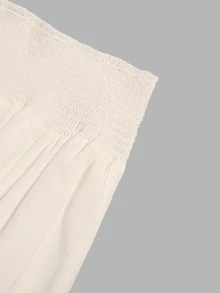Chân váy nữ màu trơn tối giản, kiểu dáng xếp ly, thích hợp cho mùa xuân. - Màu be - Xem 4