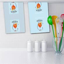 2 件装 Aperol Spritz 橙味饮料，现代涤纶洗碗布，针织吸水手巾，可机洗厨房装饰毛巾，适用于烹饪、烘焙和乔迁礼物，适用于浴室厨房装饰 - 淺藍色 - 查看 4