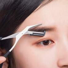 3-In-1 Eyebrow Scissors Kit,For Personal Facial Hair Removal,Multifunctional Ms. Exfoliating Beauty Tool,Including;Eyebrow Comb Scissors, Hair Removal Tweezers,Eyebrow Razor(Black),Makeup,Cheap,Room Decor,Vanity,Travel,Bedroom,Makeup Accessories,Tweezers