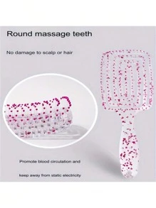 5 Stück/3 Stück/2 Stück/1 Stück Damen Kamm mit Cut Out Kristall, flauschiger hoher Kamm, mit glänzender Dekoration, transparente Haarbürste, Nylonborsten, ABS-Kunststoffgriff, kreisförmiges Hohldesign, Körperpflegeprodukt, Haarstylingmassagegerät für langes Haar, geeignet für feuchtes und trockenes Haar, normaler Haartyp