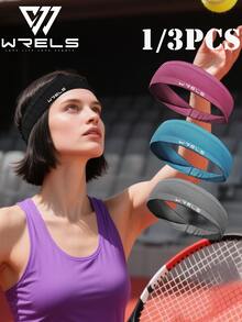 WRELS 1件/3件 夏季超薄透氣吸汗彈性瑜伽髮帶，中性戶外健身吸汗帶 - 彩色 - 查看 11
