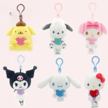 Sanrio 卡通人物钥匙扣，正品凯蒂猫、美乐蒂、酷洛米、布丁狗、宝可梦可爱动漫毛绒挂件，复活节、母亲节及其他节日礼物，生日礼物派对小礼品，女士包包背包汽车钥匙扣（多件装优惠） - 彩色 - 查看 2