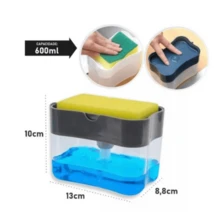 Porta Detergente com Dispenser + Bucha Inclusa 600ml - Cinza - Visão 6