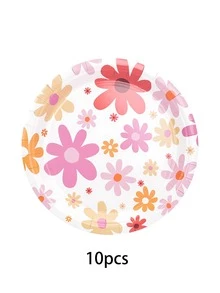 10 pièces Set de vaisselle de fête Daisy groovy : assiettes, gobelets, serviettes. Fournitures de fête Daisy. Ensemble rétro hippie boho de fleurs Daisy boho. Gobelets en papier, couverts de fête. Décorations pour anniversaire, baby shower, mariage, fête hippie Daisy - Multicolore - Voir 11