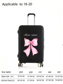 1 Piece, 定制拉杆箱套, 独特, 轻便, 旅行, 行李箱防尘, 弹力, 印花, 图片, 加厚, 一件定制, 大容量, 轻便, 可爱, 时尚, 个性化, 旅行, 旅行必需品, 旅行必需品, 纯色, 大, 中, 小, 商务旅行 - 黑色 - 查看 10