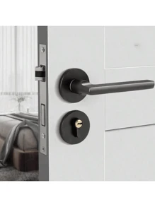 1pc Luxurious Beautiful Quiet And Beautiful Antique Style Door Lock Handle Set Door Handle Set Indoor Door Lock