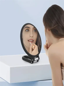 Bộ 2 gương trang điểm và nhíp, gương hai mặt phóng đại 10X chuyên nghiệp, tay cầm xoay 360° có thể điều chỉnh, đế gập lại, tiện lợi mang theo khi đi du lịch, thích hợp cho việc trang điểm chính xác, món quà lý tưởng cho bạn gái, quà tặng ngày Valentine và Lễ Tạ ơn. - Nhiều màu - Xem 5