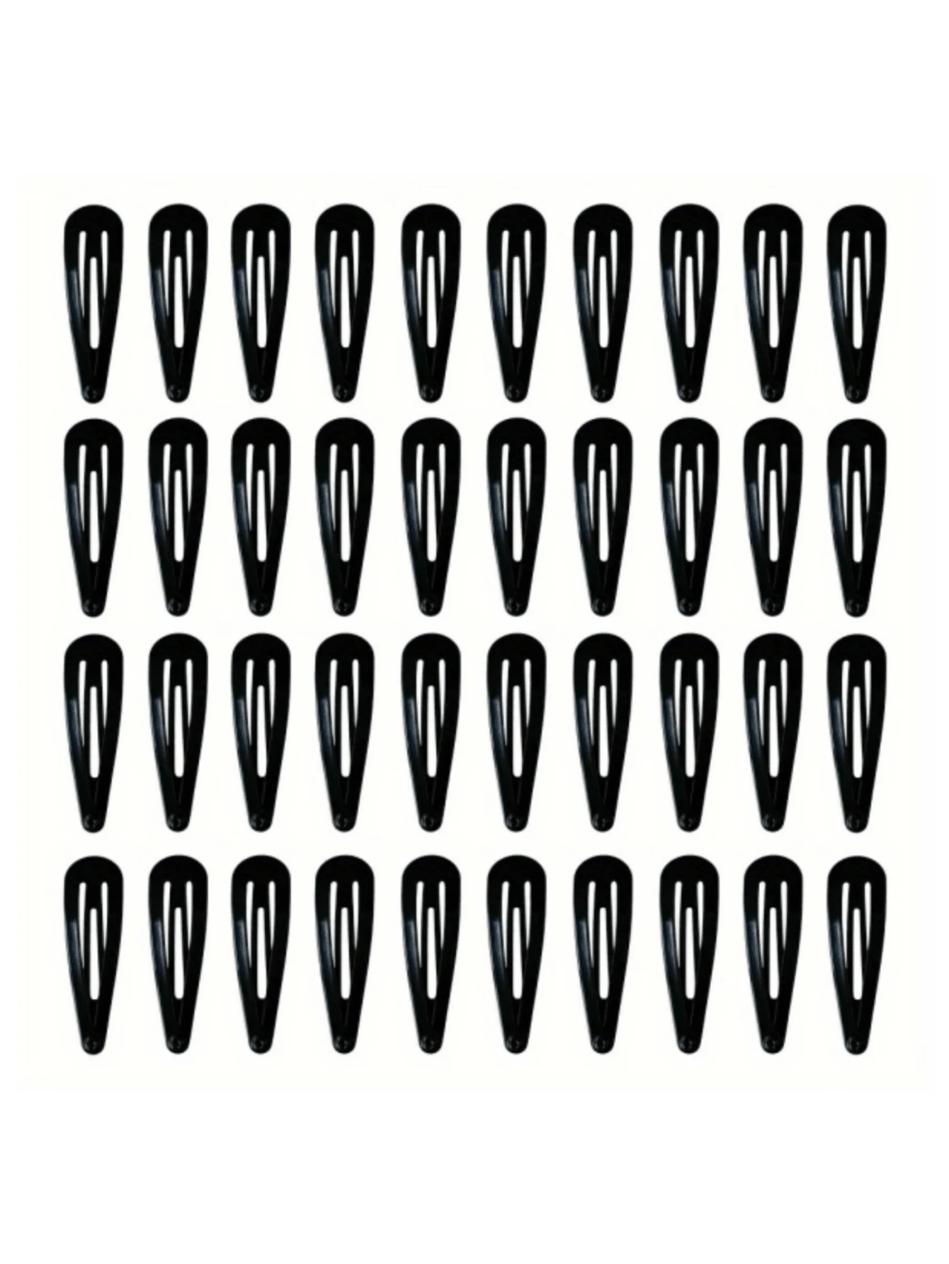 100件/60件/40件/10件黑色1.96英寸发夹女孩弹力发夹配件适用于日常生活、头发、编织头发、碎发、刘海夹、圣诞节、化妆发夹、淋浴发夹 - 彩色 - 查看 1