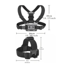 7 件 GoPro 配件套件、相机安装带、户外骑行手机支架、相机拍摄支架、头部和胸部安装带、运动相机配件套装 - 彩色 - 查看 4