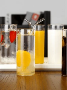 Hitzebeständige Glas-Cocktailbecher in Zylinderform, Long Island Eistee Glas, minimalistische Design Bar Glaswaren