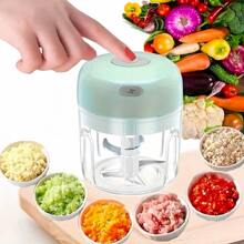 1 Pc, Garlic Mincer, Kitchen Grinder, Mini Chopper, Blender, 3.38/8.45/3.38+8.45oz, Cordless Electric Garlic Mincer, Simple Design, Mini Portable Kitchen Garlic Press, USB Rechargeable Garlic Mincer, Food Processor, Home, Kitchen Items, Camping, Travel Essentials, Christmas, Halloween, Holiday Essentials, Home Essentials, Household Items, Benifit Storage And Organize, Kitchen Accessories, Household Items