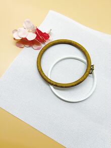 2pcs 14ct White Cross Stitch Fabric, 30*45cm/30*30cm, Suitable For DIY Cross Stitch Handcraft - White - View 4