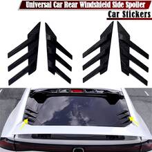 2pcs Car Rear Window Side Spoiler Covers Windshield Visor Vent Covers Decorative Accessories - Carbon Fiber Black - View 10