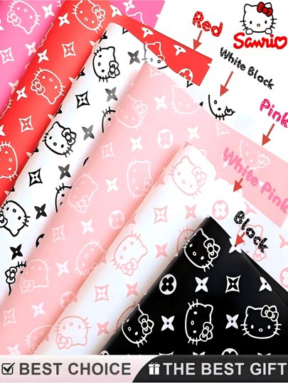 Sanrio 20/10 Pieces, Hello Kitty Wrapping Paper, Flower Wrapping Paper, Waterproof Wrapping Paper, Bouquet Wrapping Paper, Gift Wrapping Paper, Gift Packaging Supplies Wrapping Paper, Applicable; Party Supplies, Flower Shop Supplies, Party Decorations, DIY, Weddings, Flower Shops, Birthday Gifts, Proposals, Halloween, Christmas, Back-To-School Season, Thanksgiving, Mother's Day, Father's Day, Anniversaries
