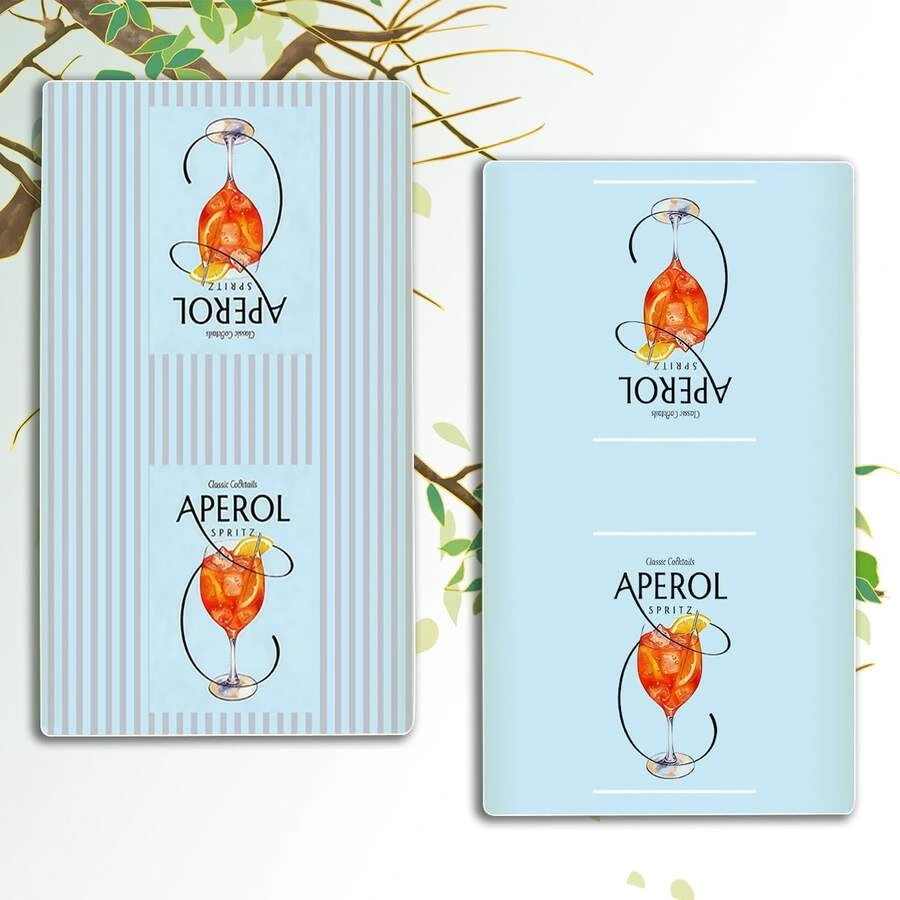 2 件装 Aperol Spritz 橙味饮料，现代涤纶洗碗布，针织吸水手巾，可机洗厨房装饰毛巾，适用于烹饪、烘焙和乔迁礼物，适用于浴室厨房装饰 - 淺藍色 - 查看 1