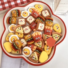 10/30pcs Mini Fries Burger Accessories - Cute Food-Themed Slime Beads, Suitable For Handcrafting, DIY Decoration, Refrigerator Hangers - Bright Colors, Durable Plastic Accessories, Fries Themed Small Accessories - Cartoon Food - View 1