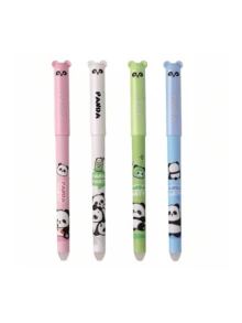 4 Stücke/Set Kawaii Schwein Bär Katze Maus löschbare Gelschreiber Schulmaterial Bürogeschenke 0,35mm blau schwarze Tinte Schulanfang