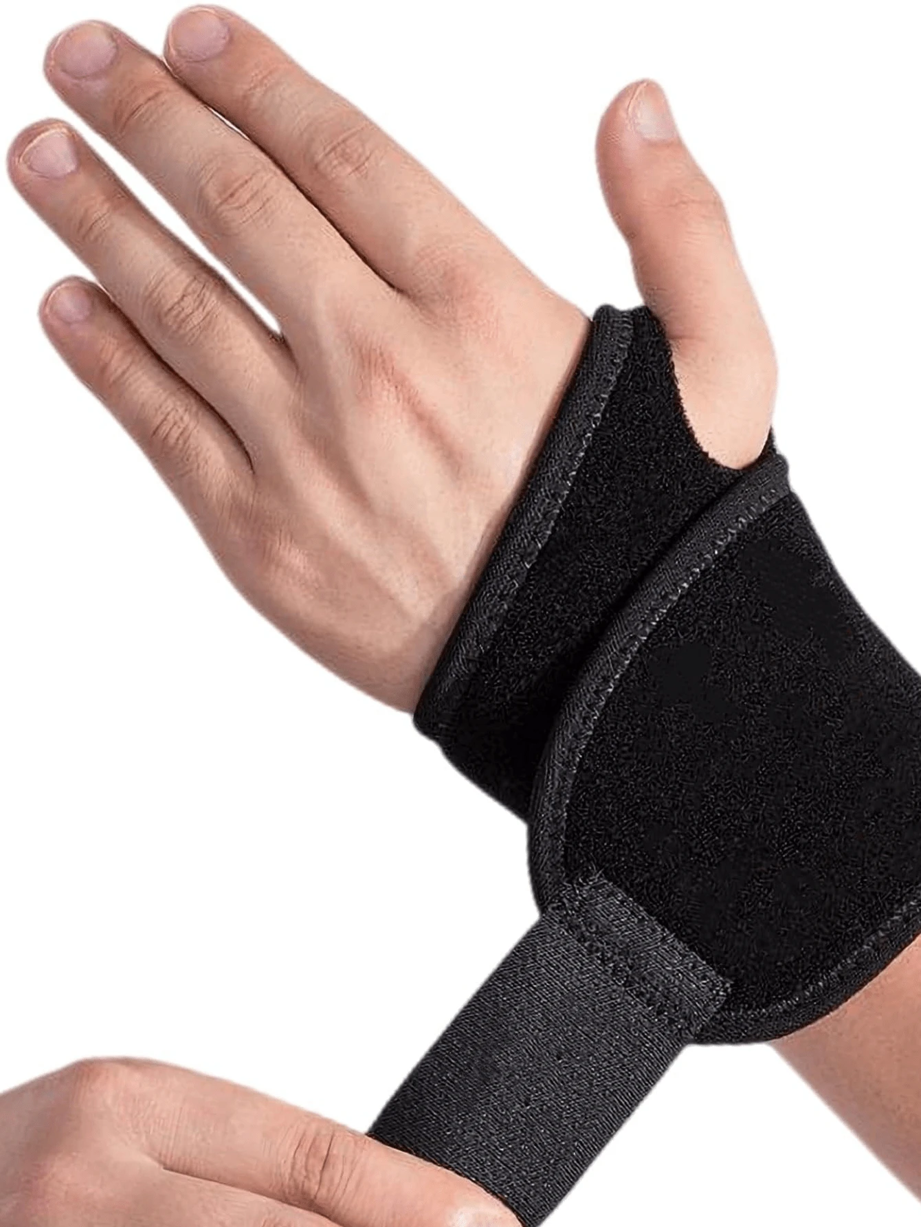 2条装可调节健身护腕，舒适运动护腕，左右手通用，透气弹性材质，适用于各种运动健身活动，四季皆宜，防汗防扭伤，健身护腕配件 - 彩色 - 查看 1