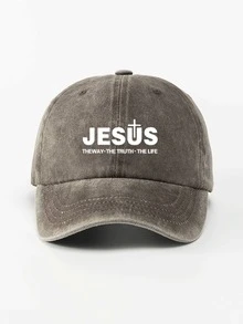 1 件印花耶稣经典破洞棒球帽，可调节带子，适合海滩、钓鱼、派对、跑步、健身房、旅行、返校、圣诞节、父亲节、教师、学生、休闲装、Y2K 风格，有黑色、粉色、绿色、卡车司机帽可供选择