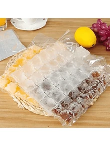 50个一次性冰格袋，24格密封冰袋，家用，夏季百香果冰格模具，带1个漏斗 - 彩色 - 查看 8