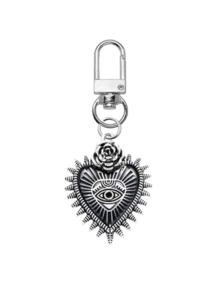 Mặt dây chuyền hợp kim phong cách Gothic cổ điển, móc khóa thời trang, được trang trí bằng thánh giá, hình trái tim và mắt quỷ - Có thể dùng làm phụ kiện trang trí cho ví, ba lô, hộp đựng tai nghe, v.v., hoặc làm móc khóa hình vòng cho hành lý và xe hơi - Một món trang sức duy nhất toát lên bầu không khí lãng mạn huyền bí, là món quà lý tưởng cho các lễ hội của phụ nữ, đồ trang trí mặt dây chuyền, móc khóa thời trang, văn phòng phẩm độc đáo, phụ kiện ba lô và là món quà sinh nhật hoàn hảo. - Nhiều màu - Xem 15