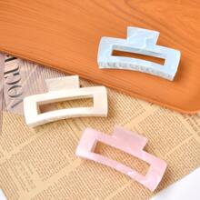 مشابك شعر 3 قطع للنساء بطول 13 سم/5.12 بوصة باللون الوردي والأبيض والأزرق، مشابك شعر مربعة كبيرة بتصميم موجي عالي الجودة، أنيقة وبسيطة ومتعددة الاستخدامات بألوان متدرجة، إكسسوارات شعر مناسبة للاستخدام اليومي والترفيه والحفلات والعمل والعطلات وغسل الوجه والمكياج ومطابقة الملابس، مشابك شعر للنساء والطالبات والجامعات