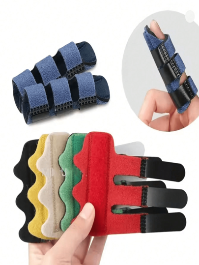 Adjustable Hand Support Finger Splint - Five Toe Strap For Sports, Durable Finger Stabiliser In Black, White, Blue And Beige For Active Lifestyles, Finger Support Bracket | Natural Recovery | Adjustable