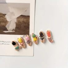 6/11 piezas/sets de imanes de refrigerador de resina con mini dibujos de natación, imanes de decoración del hogar lindos