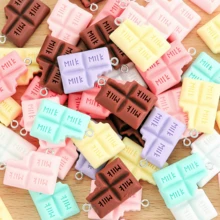 10/30/50/100Pcs Random Mixing Multiple Styles Chocolate Resin Earring Charms Diy Keychain Bracelets Pendant For Jewelry Making - Food - View 1