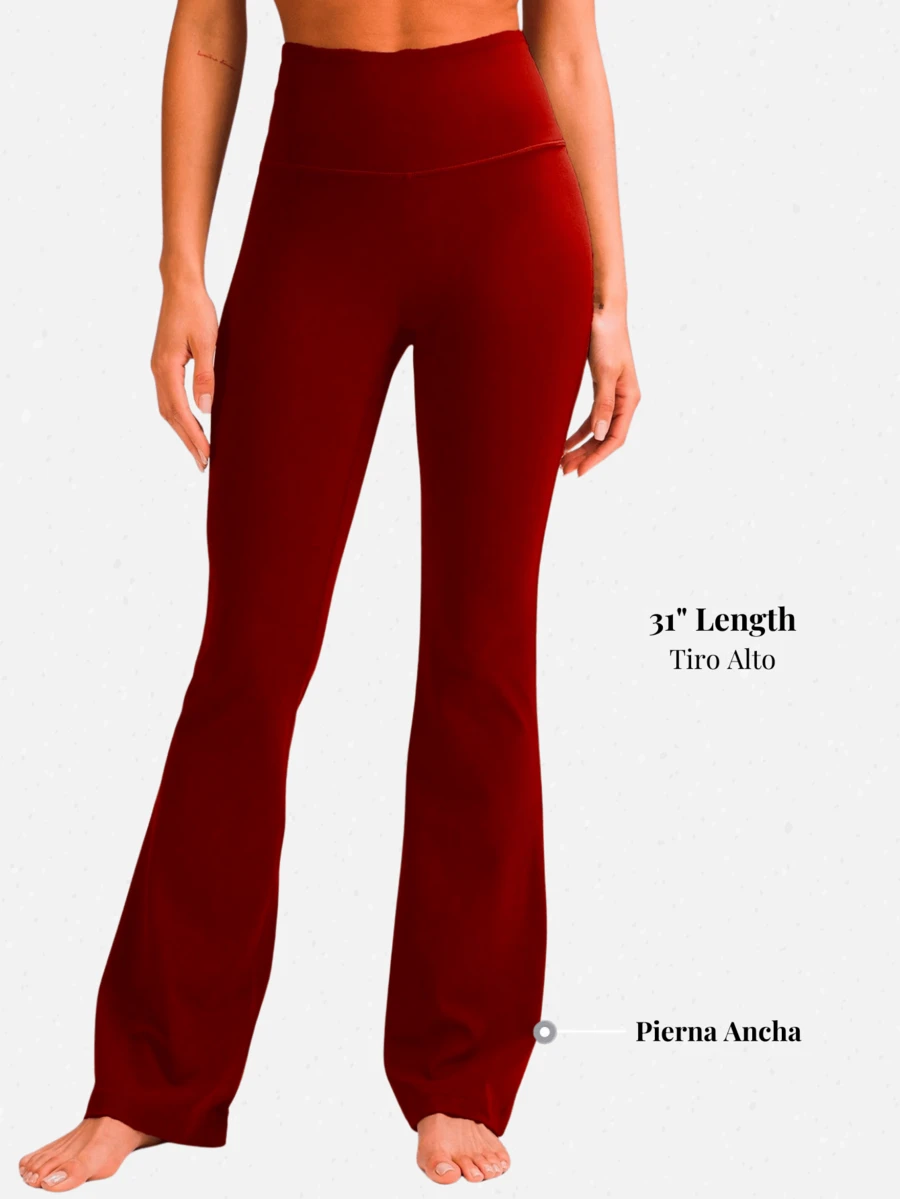 vetega leggin flare acampanado - Burdeos - Ver 1