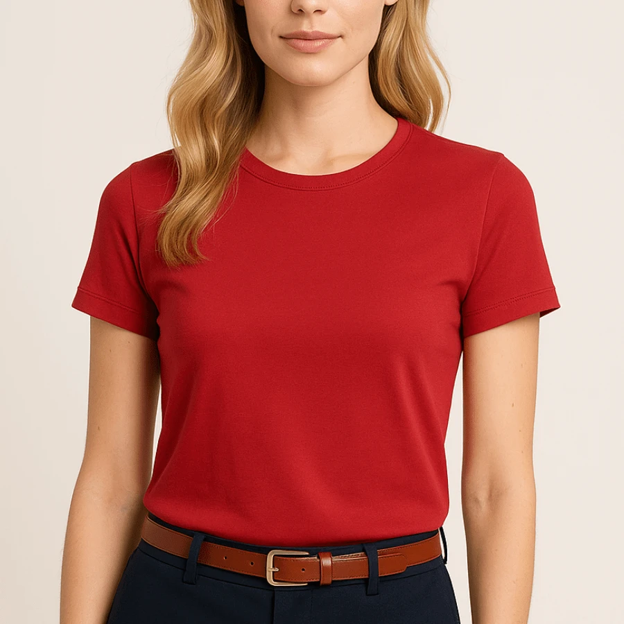 Women Blouses - 紅色 - 查看 1